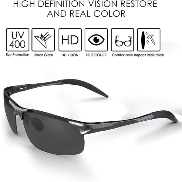 Sportssolbriller, polariserte sykkelsolbriller med UV400 Protect