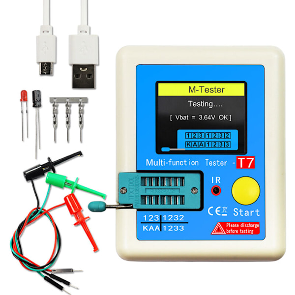 LCR-T7 Ny Transistor TFT Diod TRIOD TESTOR CAPACImeter LCR Multifunktions Multimeter
