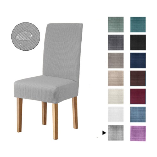 Bryllupsstol i elastisk, vaskbart, rimelig jacquardstoff, for spisestue, interiør, rød