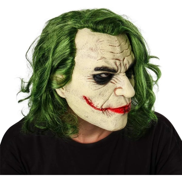 Joker Latex Mask Hodeplagg Joker COS Halloween，Joker Arthur Fleck