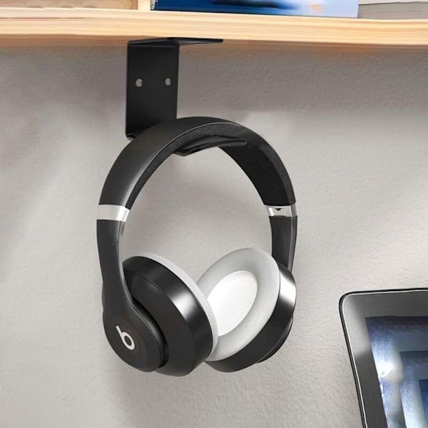 2 Stycken Hörlursställ Hörlurshållare Krok Headset Ställhållare med Starkt Lim, Hörlurskrok för Gaminghörlurar, Kablar och Kontroller f