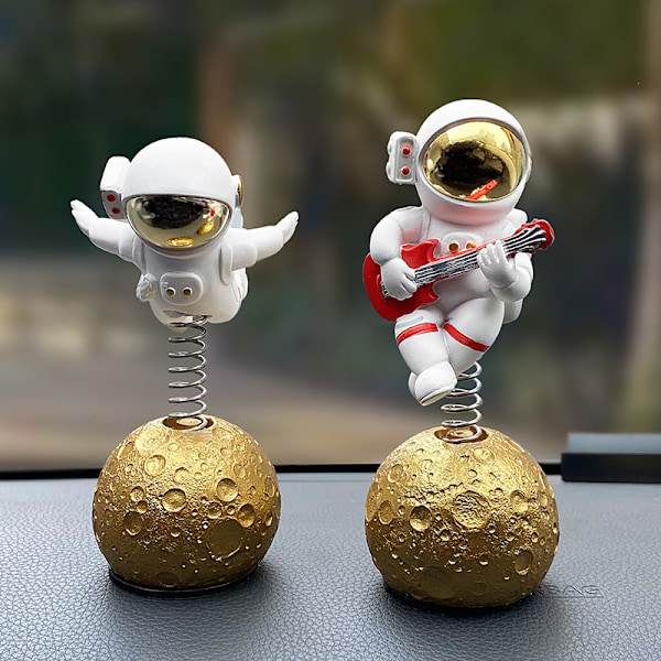 Band Astronaut Astronaut Prydnad Grossist Vardagsrum Skrivbords Hem Prydnad Liten Prydnad Present Violinist Guld