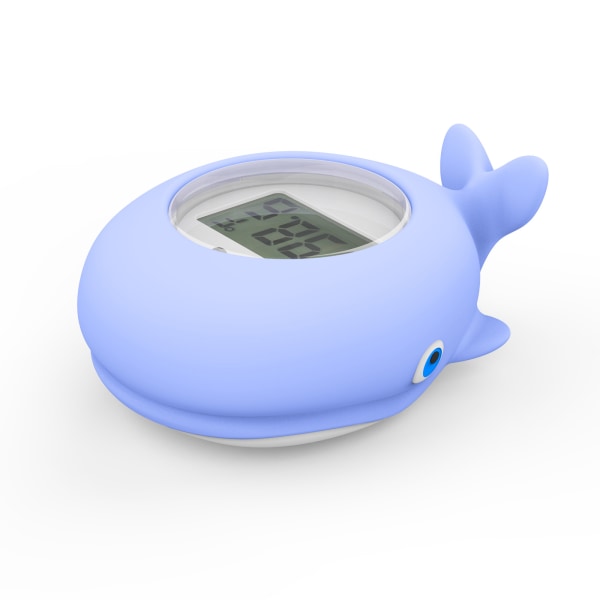 Termometer til nyfødte, rum- og badetermometer, hurtig og nøjagtig vandaflæsning med lydløs alarm, digitalt flydende badekartermometer (hval)