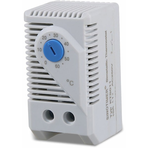 Temperaturregulator KTS 011 Termostat (normalt åben) til styring af ventilatorer eller tilslutning af signalenheder