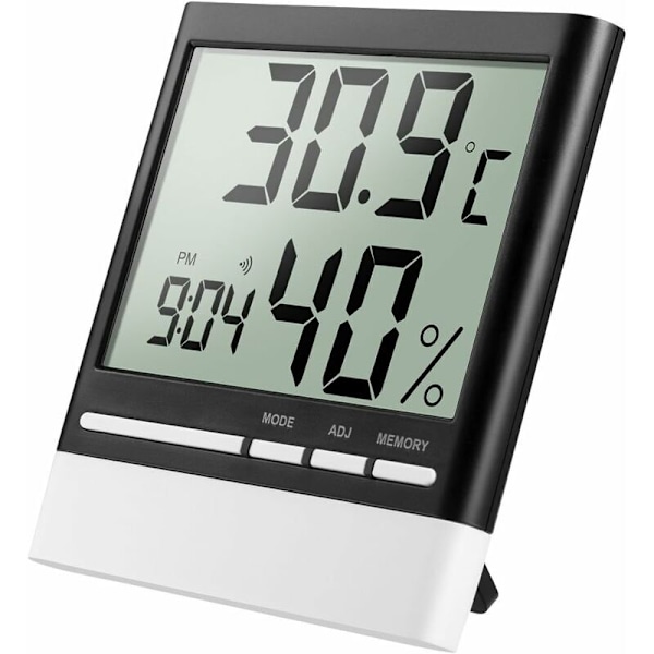 Hygrometer Digital Elektronisk Digital Termometer, Digital Trådlös Hygrometer Termometer, Termo-Hygrometer LCD, Baby Babyrum Termometer, Laptop
