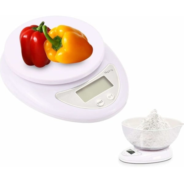 Digital köksvåg för mat 11 LB / 5 kg (1 g) Ultrafin bärbar