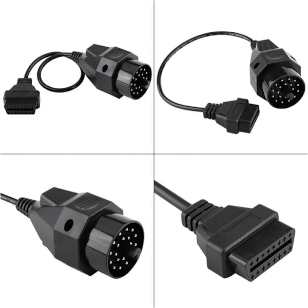 Sacble Kabeladapter OBD2-kontakt 20 stiftar till 16 stiftar för E36 E38 E39 E46 E53 X5 Z3