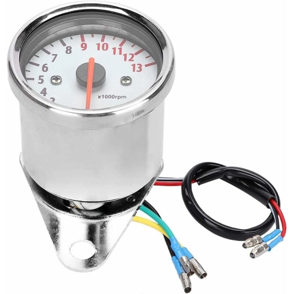 Motorcykel Tachometer Tachometer Gauge, 12V Universal Motorcykel LED Display Tachometer, Elektronisk Tachometer Meter Gauge 13000 RPM