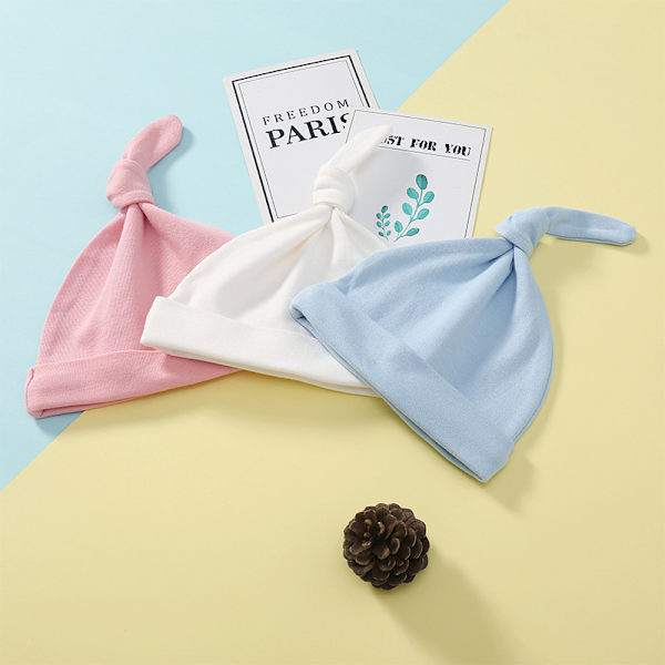 Nyfödd mössa/babyhattar 0-6 månader GOTS ekologisk bomull babyhattar nyfödd babyflicka/babypojke - baby essential för nyfödd, perfekt (vit)