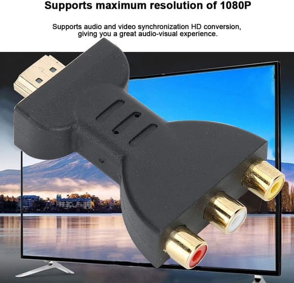 HDMI til RGB til RCA Komponent Konverter 1080P Lyd og Video Synkroniseringsadapter