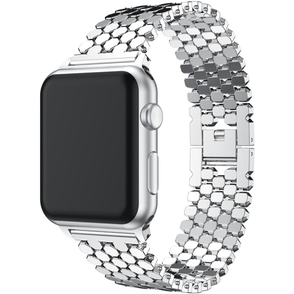 Silver - Rem för Apple Watch 38mm, iWatch-rem i rostfritt stål