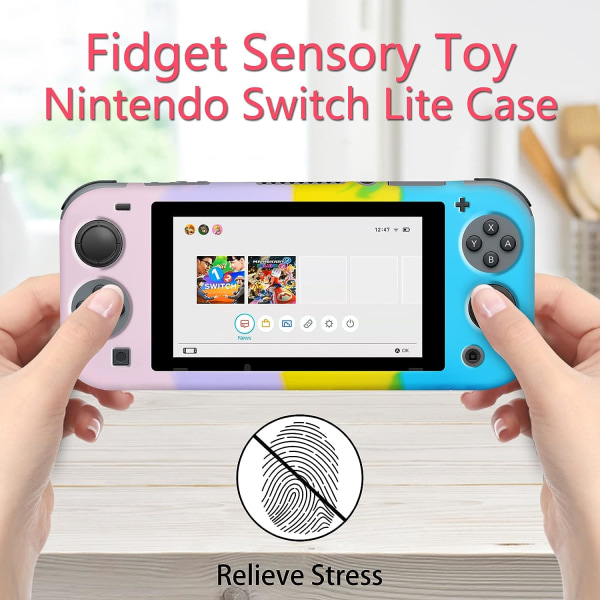 (Pinkki) 1 kpl Yhteensopiva Nintendo Switch Lite -kotelo Suojakuori Lapset Anti-Crush Silikoni Kotelo Switch Lite 5.5 Anti-Scratch Kotelo