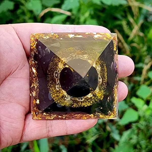 Positiv energikrystallpyramide Pyramide krystallkule og obsidian bildekorasjon