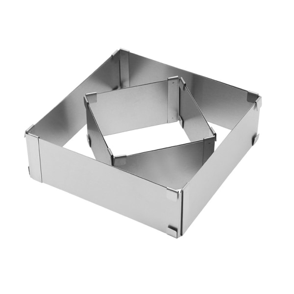 Justerbar Retractable Baking Tool Mousse Sirkel Firkant Kakeform Størrelse Nr. Hjemme Baking Mold