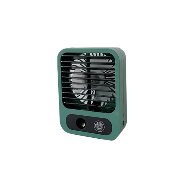 Green Mini Desk Fan, Mist Fan with 60ml Water Tank, 3-Speed ​​USB Rechargeable Fan, Quiet Fan Ideal for Home, Office, Outdoors