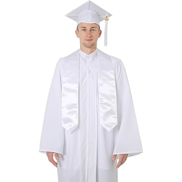 Stola for Voksen Universitetsdiplom Bachelor Dåp Prest Stjålet Prest Hvit