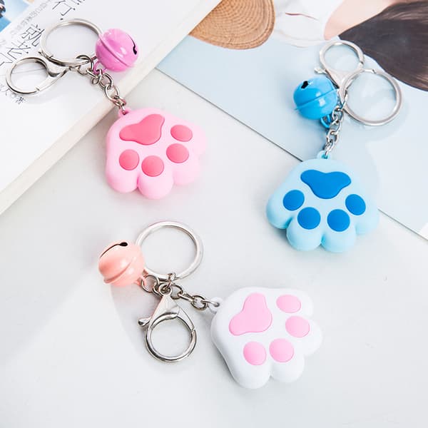 3PCS Plastnyckelring Katt tassform Present Bil Telefon Väska Plånbok