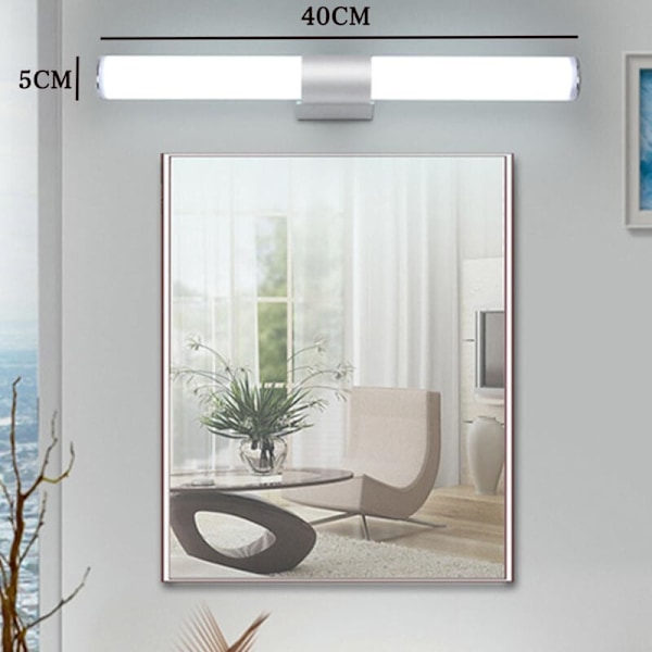Badeværelsesspejllampe - 16W LED Applique 40 cm, Hvidt Lys, Bad Makeup Lampe Gået ned belysning