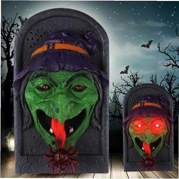 Halloween Dekoration Dörrklocka Konstig Skräck Utomhus Dekoration, Häxa