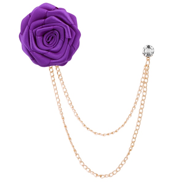 Rosblommor Lapel Nål Herrar Bröllop Handgjord Brosch Knapphål Brudgummar