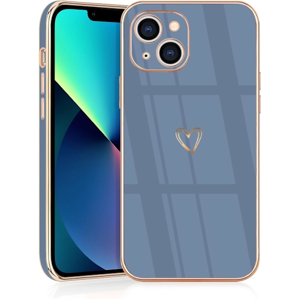 iPhone 13 Skal med Sött Skydd, Blå