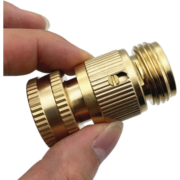 3/4 Vann Slangekoblinger, Messing Hurtigkobling, Hunn-Gjenget Krankobling og Hann-Gjenget Kobling, Hage Slangetilbehør for Vanning Irrigat