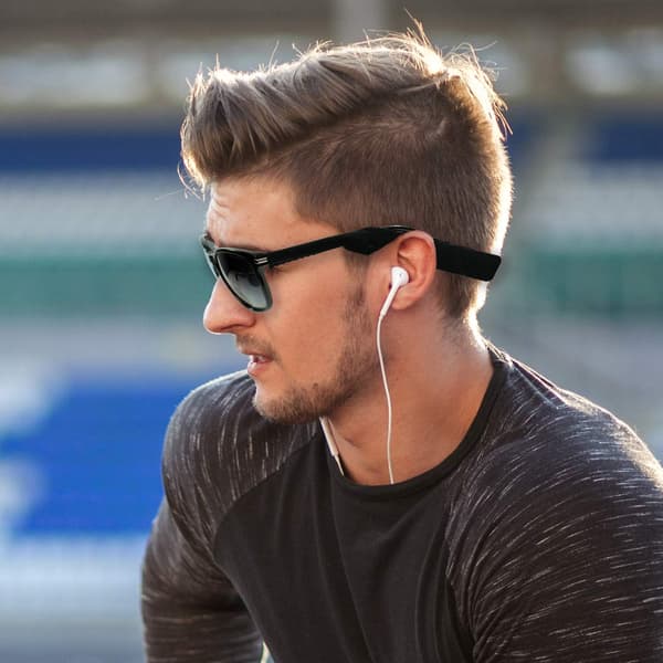 Sort Sport Stretch Neopren Brille Rem til Solbriller