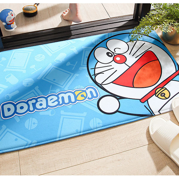 Kylpyhuoneen matto paksuuntunut sarjakuva kylpyhuoneen lattiamatto Doraemon Happy Time-Beckoning 50*80cm