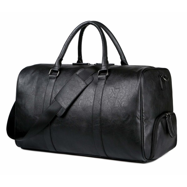 Resväska för män PU-läder (svart, 30L)