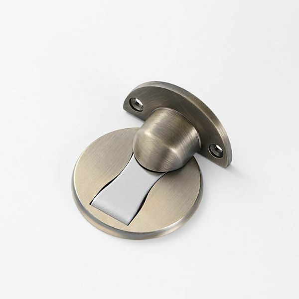 Magneettinen ovenpysäytin, pysäytyspidike Loquet buttoir -pidike metalliovi, 304 ruostumaton teräs (3 kpl, pronssi)