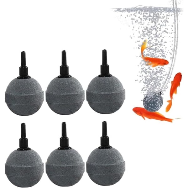 Akvaarion ilmakivi, 6 kpl, akvaarion hapen diffuusori, ilmakivi akvaariopalloille, kupladiffuusori akvaariokivelle, akvaariopumpulle, akvaariokupla