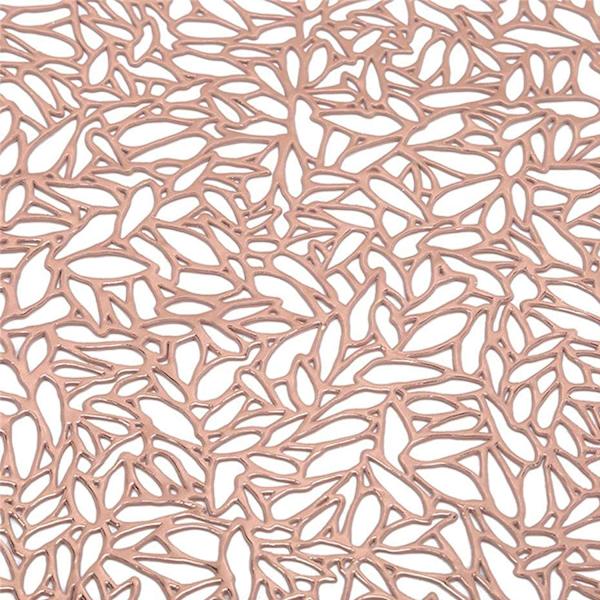 2 kpl Pyöreät Ontot Aluslautasliinat, Ruusukulta Pyöreä Eristysaluslautanen, PVC Ympäristöystävällinen Palonkestävä Pöydän Eristysmatto, Kattilansuojaan, Pöydän Koristeluun