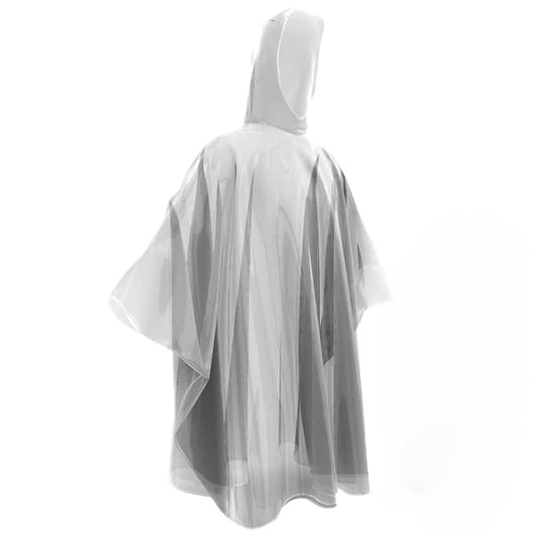 Engangsregnponcho med snorhette, nødponcho familiesett (5 stk)