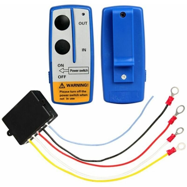 12 V langaton vinssin kaukosäädin, 12 V 15 metrin yleiskäyttöinen langaton vinssin kaukosäädinsarja autoon (2 suurta kaukosäädintä mukana)