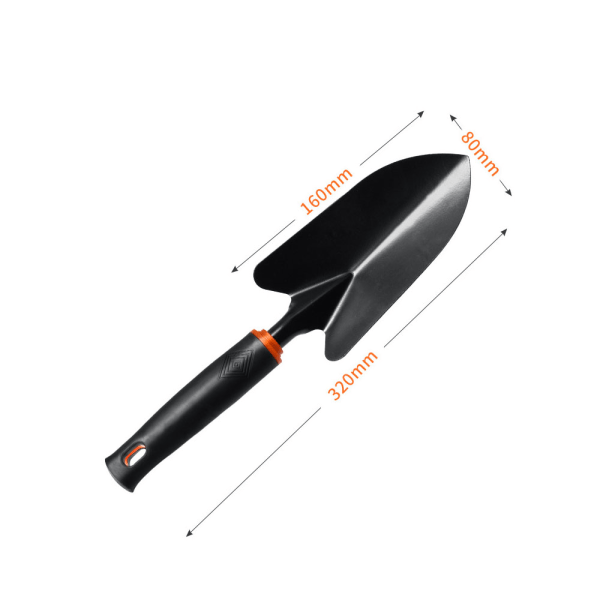 1 stk (svart bred spade) hagespade for planting og omplanting, fleksibel bruk