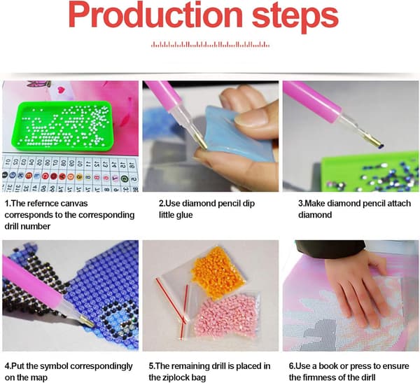 5D DIY Diamantmålning efter nummer Kit Diamantmålning Komplett 5D Diamantmålning Kits Diamantbroderi Komplett Kit Målning efter nummer för Annons