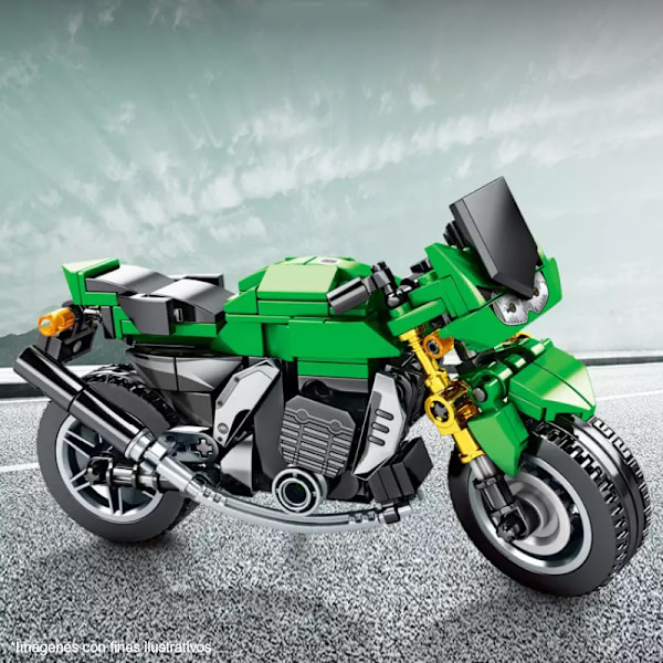 Motorcykel model byggeklodser, simulering motorcykel model, pædagogisk legetøj, byggeklodser, gaver (stil 1)