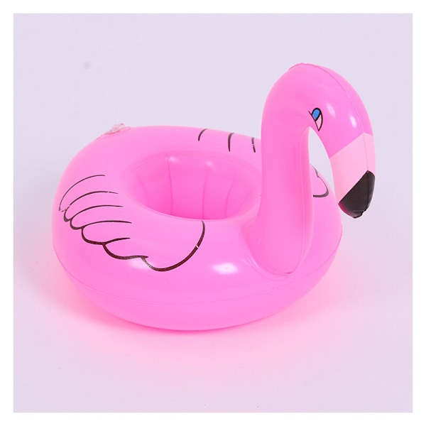 1 kpl puhallettava vaaleanpunainen flamingo-teline uima-altaalle, cocktail-pidike, juomateline, vapa, olutkuppiteline