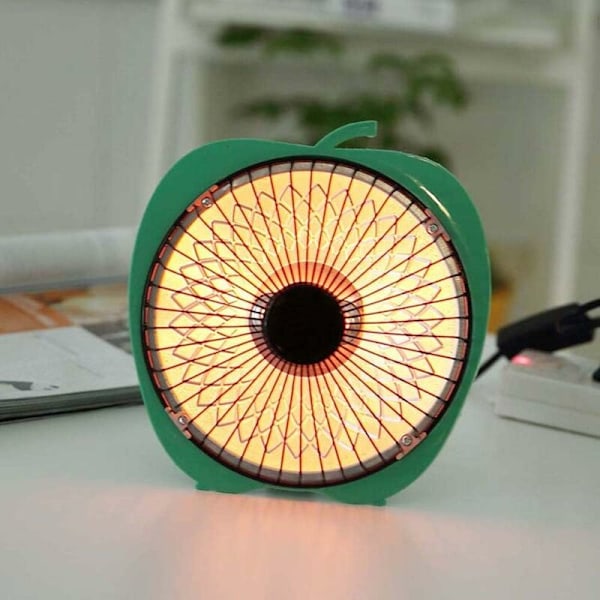 200W halogeenilämmitin, pieni minilämmitin kotitoimistoon, oranssi