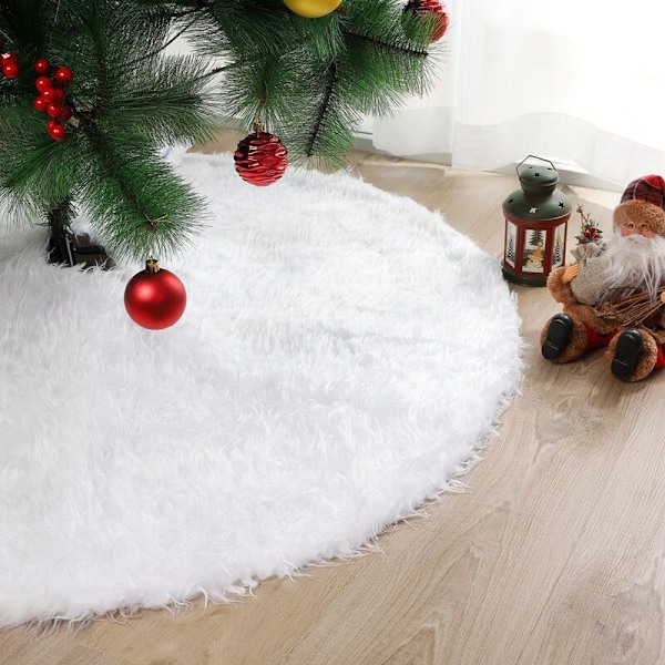 CHRISTMARY TROPING SUCK LOKE - BASÖVERDRAG FÖR RUND CHRISTMARY TROPING Snövit för Julhemsdekorationer, 122 cm