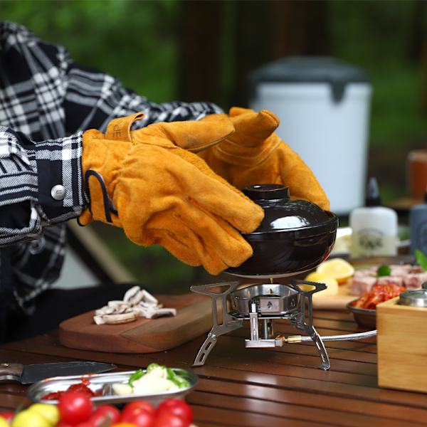 Lær hansker for menn og kvinner. Hansker for hagearbeid, sveising, konstruksjon, motorsag, gård, ranch, camping, etc. Ku skinn, bomull fôr