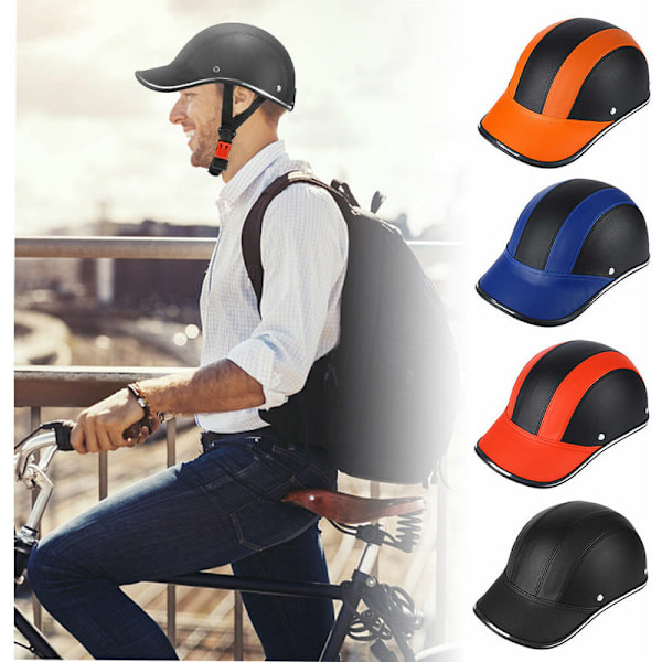Harley Halv-Casque Blå Baseball Hjelm Retro Let Hjelm Til Mænd og Kvinder