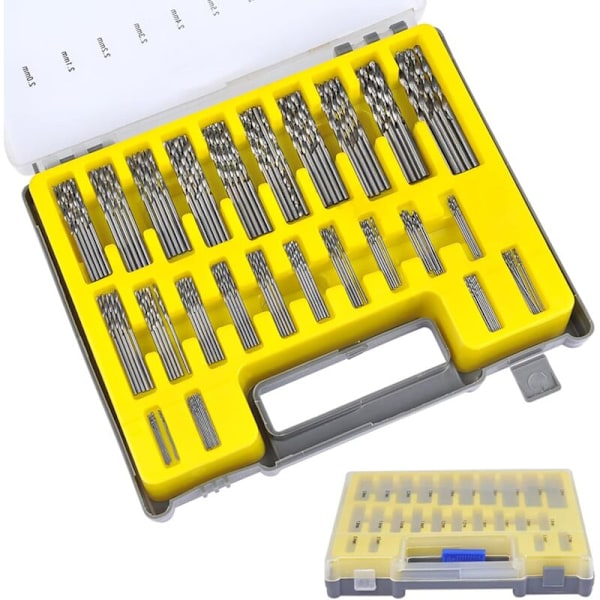 150 st 150pccs Spiralborrar HSS Titan Micro Borr Micro Mèche Set Verktyg 0.4mm-3.2mm För Trä, Metall, Plast, Smycken