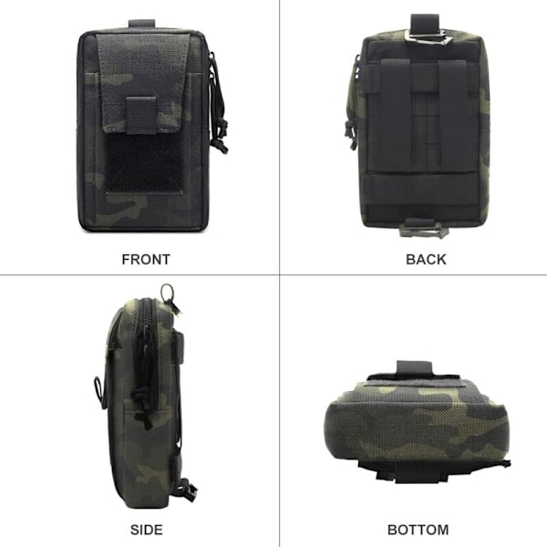 Militär Taktisk Bältesväska Mini Telefonväska Multifunktion Herr Multifunktion För Resa Vandring Camping Trekking Sport Utflykt