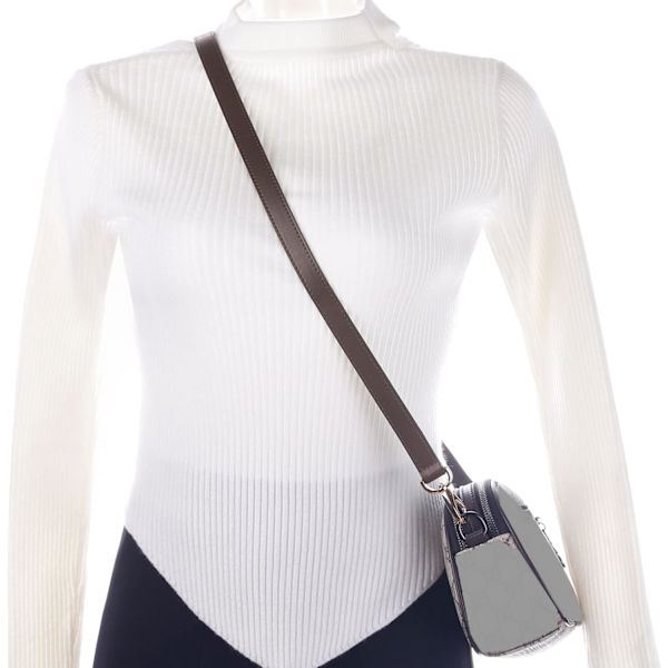 Enkel axelrem, lutande axel, äkta läder justerbar axelrem, lämplig för små väskor, handväskor, messenger-väskor, crossbody-väska