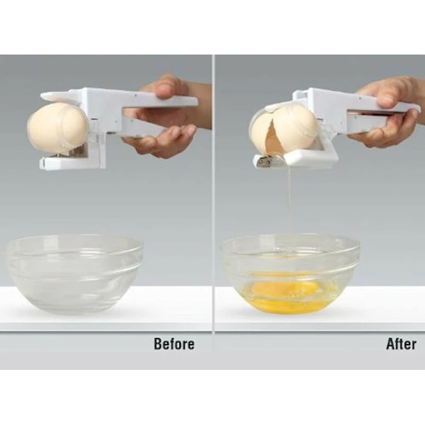 Ägg Splinterless Äggknäckare Kök Present Gadget Äggula Vit Protein Separator Köksverktyg
