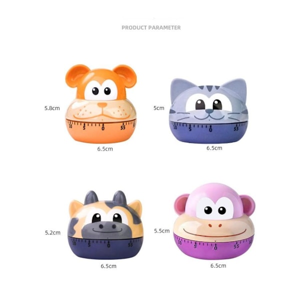 Cartoon Time Manager Zoo Sød Kæledyr Mekanisk Timer