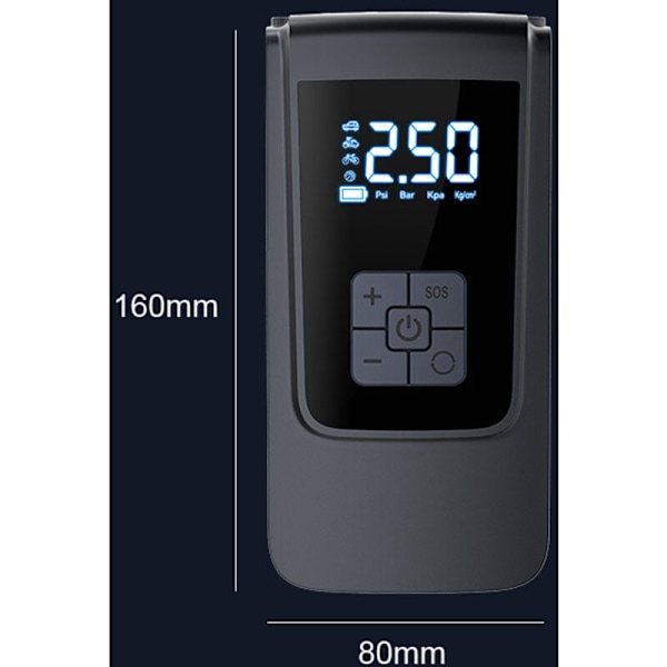 Bærbar luftpumpe for bil 150 psi luftkompressor oppblåser av bærbart elektrisk dekk med LED-lys automatisk stopp for bildekk, motorsykkel, sykkel, ball