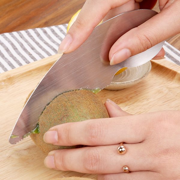 4 st Kiwi Skalare Skärare Rostfritt Stål Sked Fruktöppnare Kiwi Sked Fruktsked Verktyg Kiwi Fruktskivning Frukt Kökshjälp för Kiwi, Drakfrukt