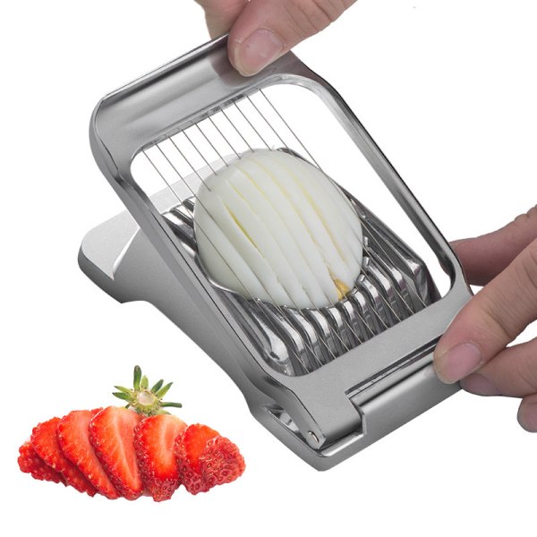 Äggskärare, Multifunktionell Rostfri Ståltråd Äggskärare För Hårdkokta Ägg, Aluminium Äggskärare Heavy Duty Slicer